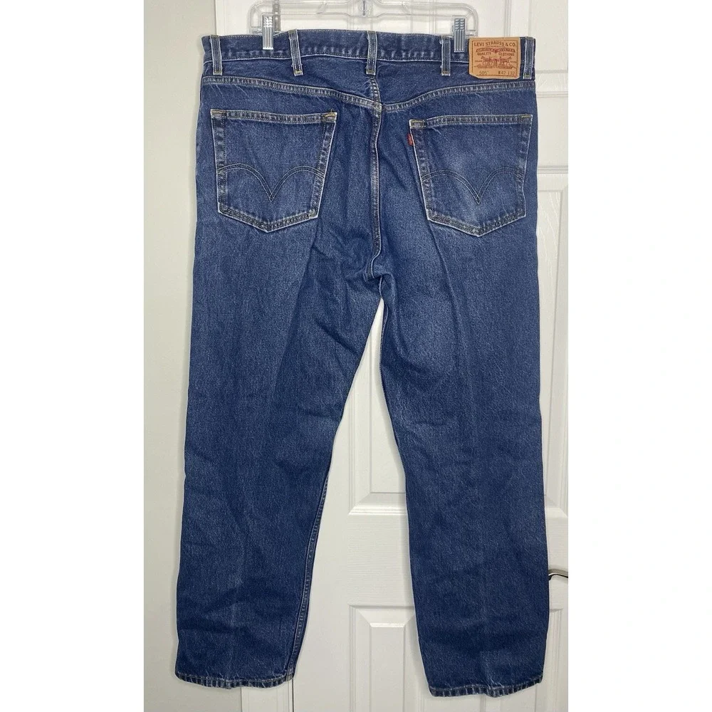 Levis Men's 505‎ Regular Got Denim Jeans Blue Size 42X32